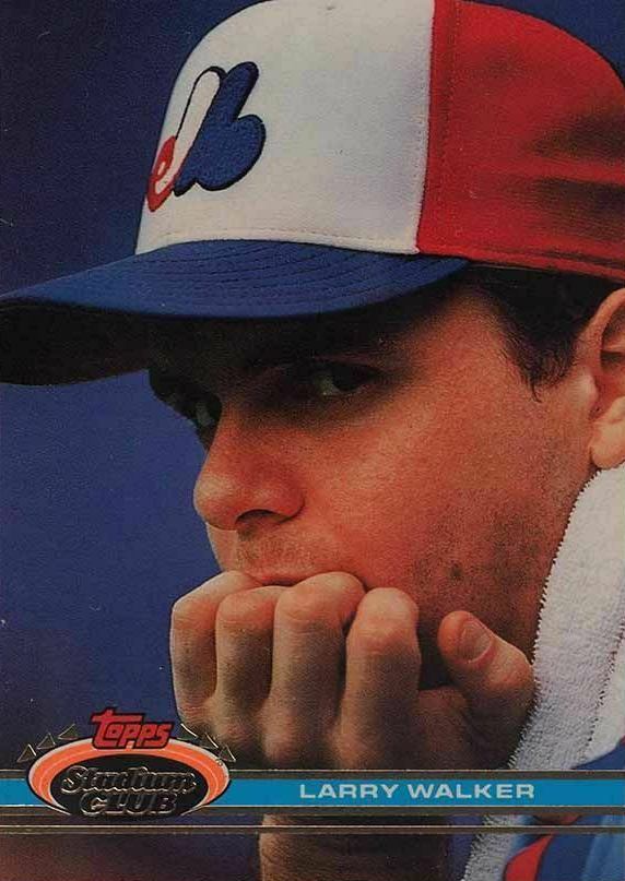 1991 Stadium Club Larry Walker #93 Baseball Card