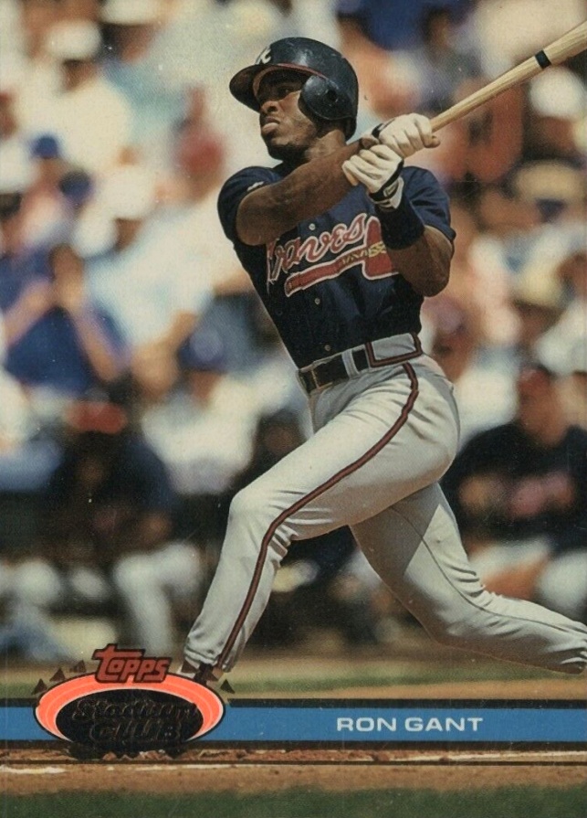 1991 Stadium Club Ron Gant #454 Baseball Card