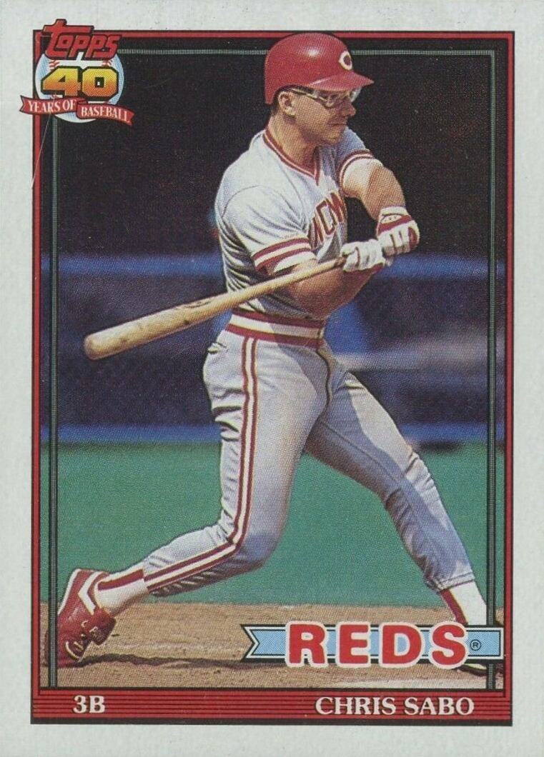 1991 Topps Chris Sabo #45 Baseball Card