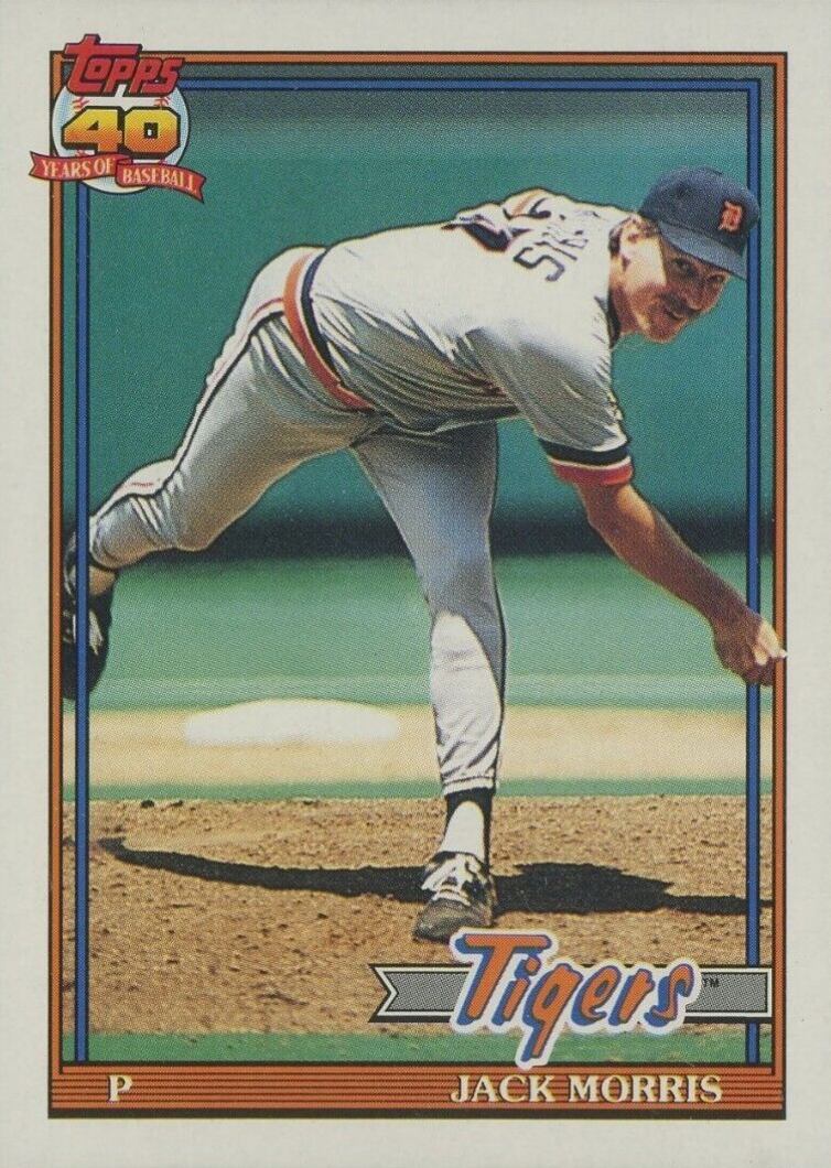 1991 Topps Jack Morris #75 Baseball Card