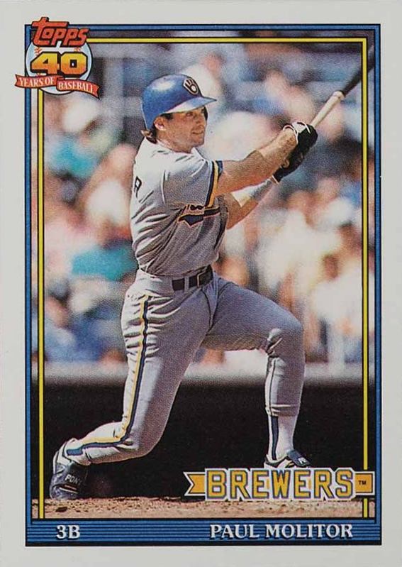 1991 Topps Paul Molitor #95 Baseball Card