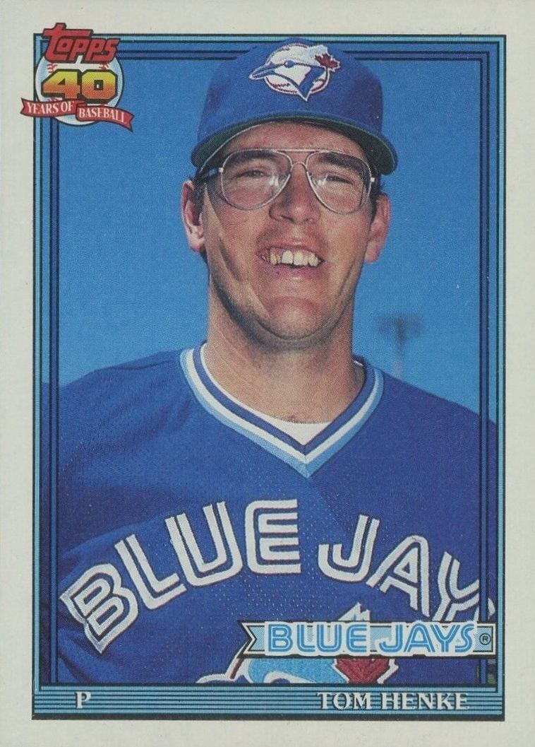 1991 Topps Tom Henke #110 Baseball Card