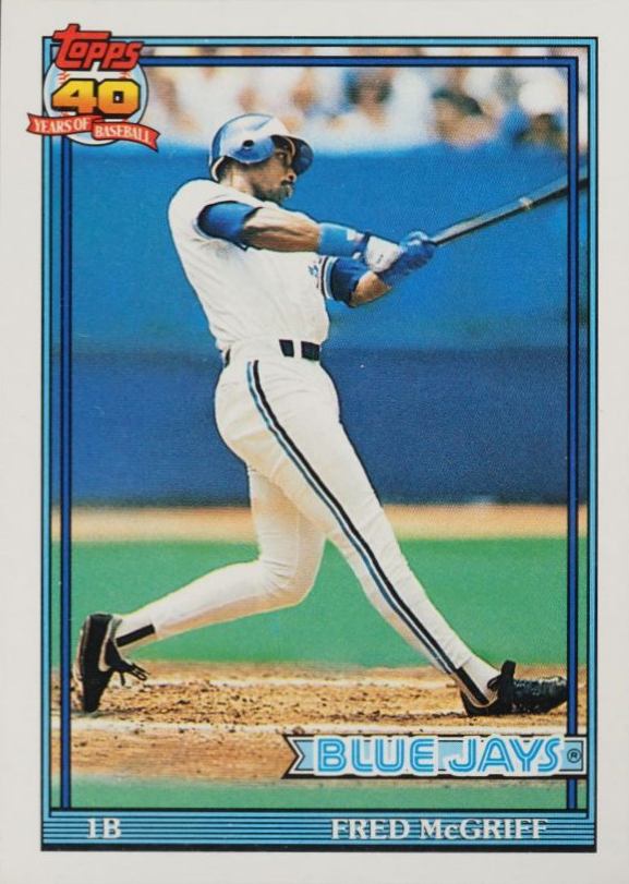 1991 Topps Fred McGriff #140 Baseball Card
