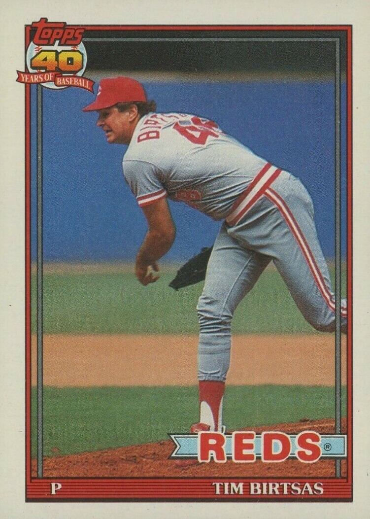 1991 Topps Tim Birtsas #289 Baseball Card