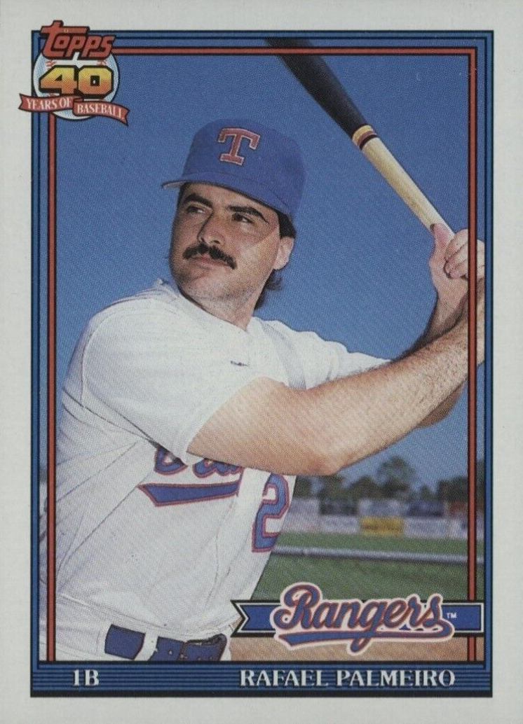 1991 Topps Rafael Palmeiro #295 Baseball Card