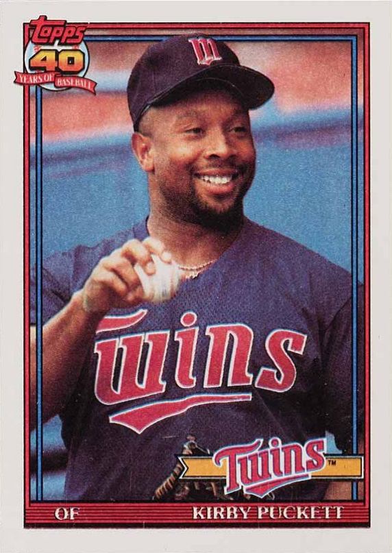 1991 Topps Kirby Puckett #300 Baseball Card