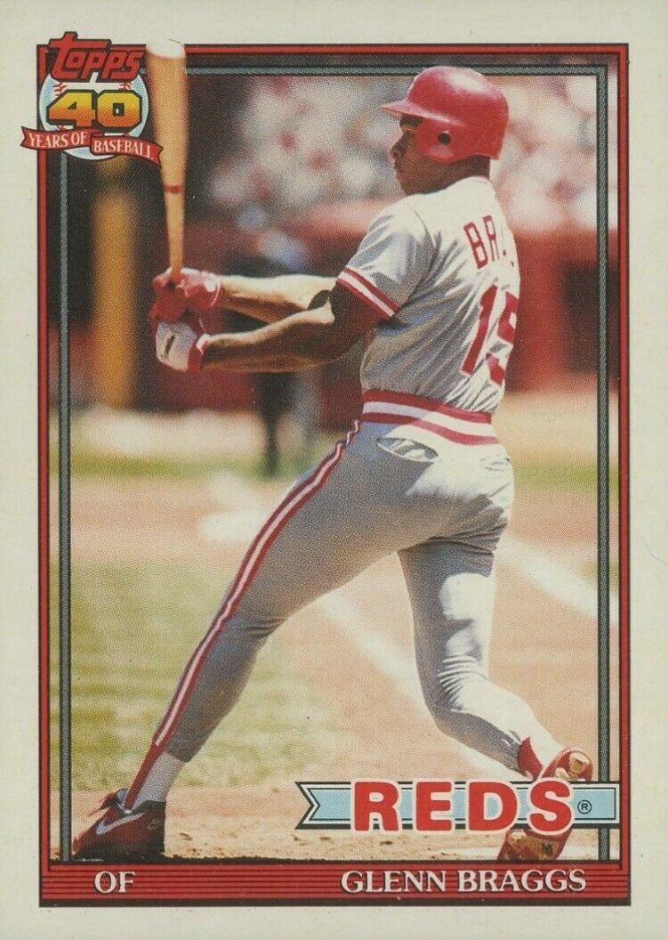 1991 Topps Glenn Braggs #444 Baseball Card