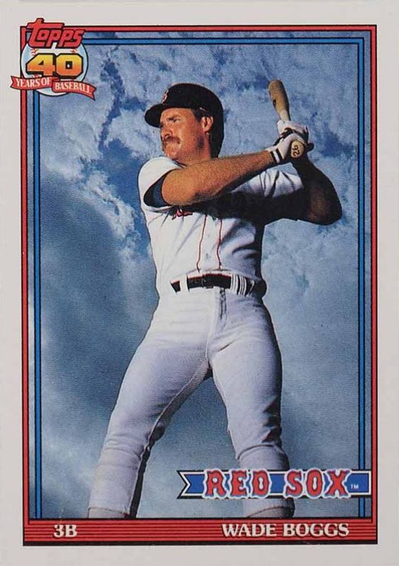 1991 Topps Wade Boggs #450 Baseball Card