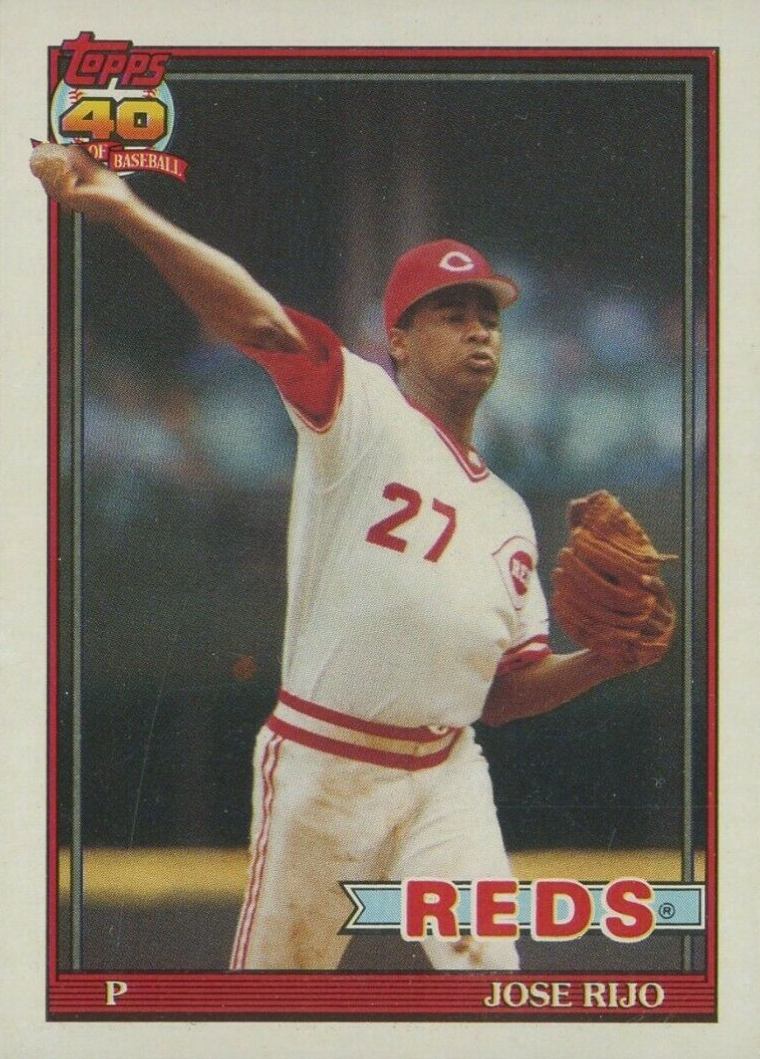 1991 Topps Jose Rijo #493 Baseball Card