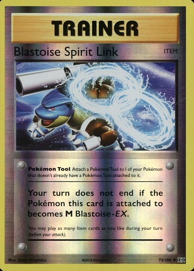 2016 Pokemon XY Evolutions Blastoise Spirit Link-Reverse Foil #73 TCG Card