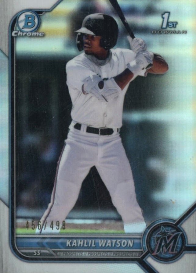 2022 Bowman Chrome Prospects Kahlil Watson #BCP3 Baseball Card