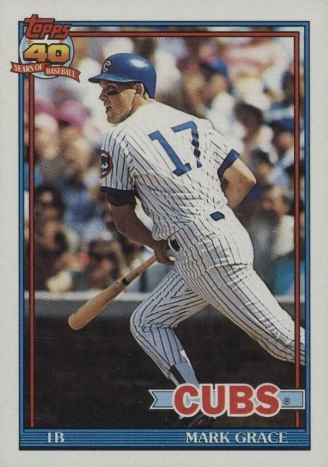 1991 Topps Mark Grace #520 Baseball Card
