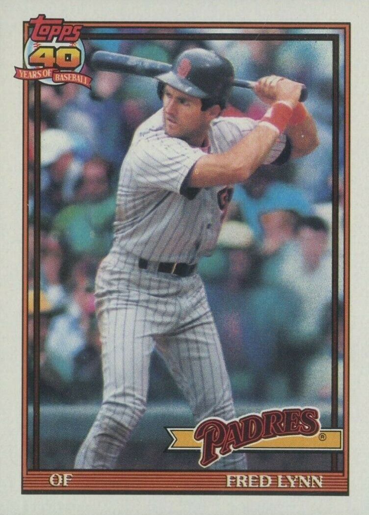 1991 Topps Fred Lynn #586 Baseball Card