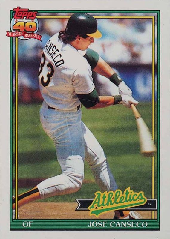 1991 Topps Jose Canseco #700 Baseball Card