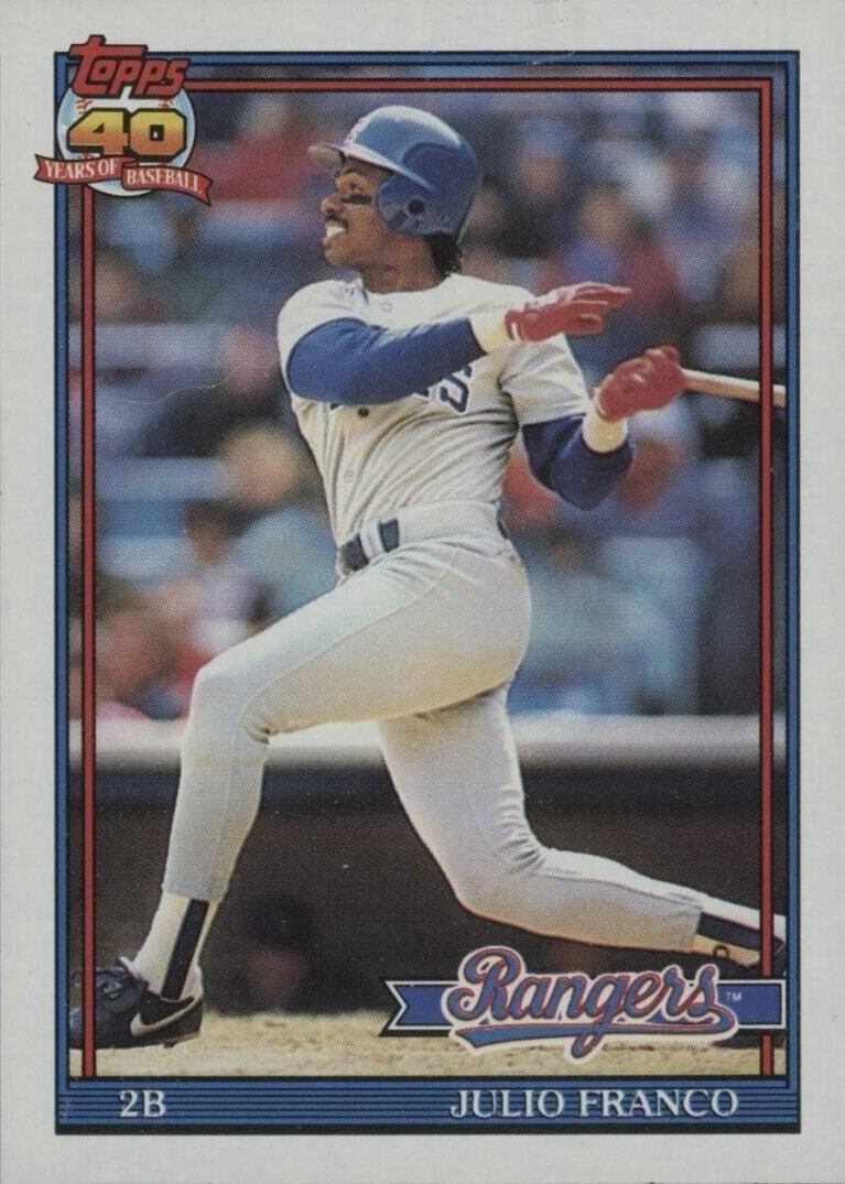 1991 Topps Julio Franco #775 Baseball Card
