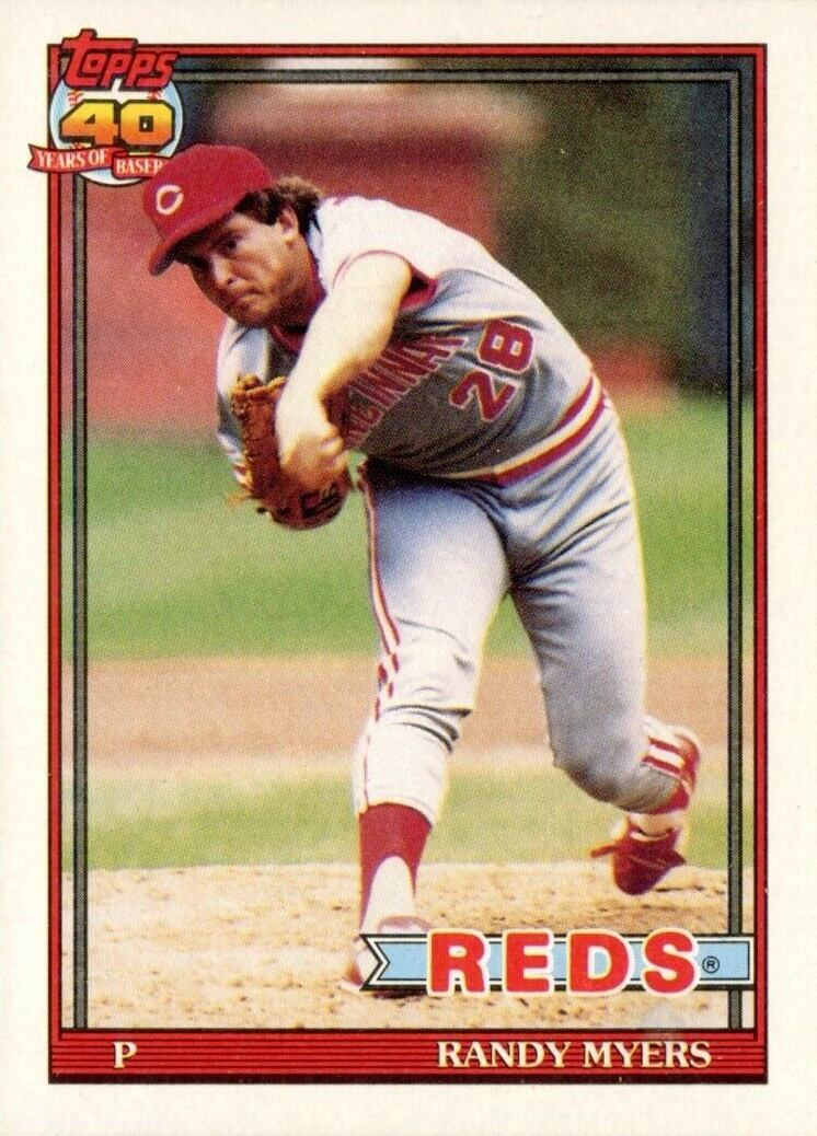 1991 Topps Randy Myers #780 Baseball Card