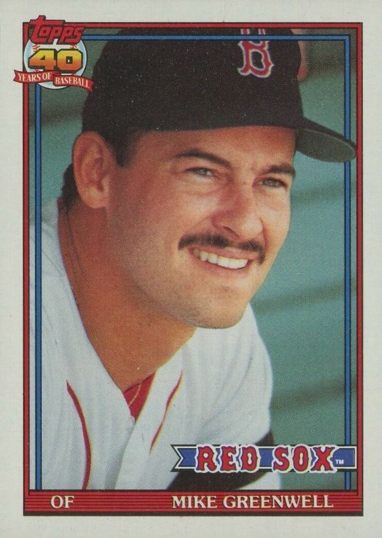 1991 Topps Mike Greenwell #792 Baseball Card