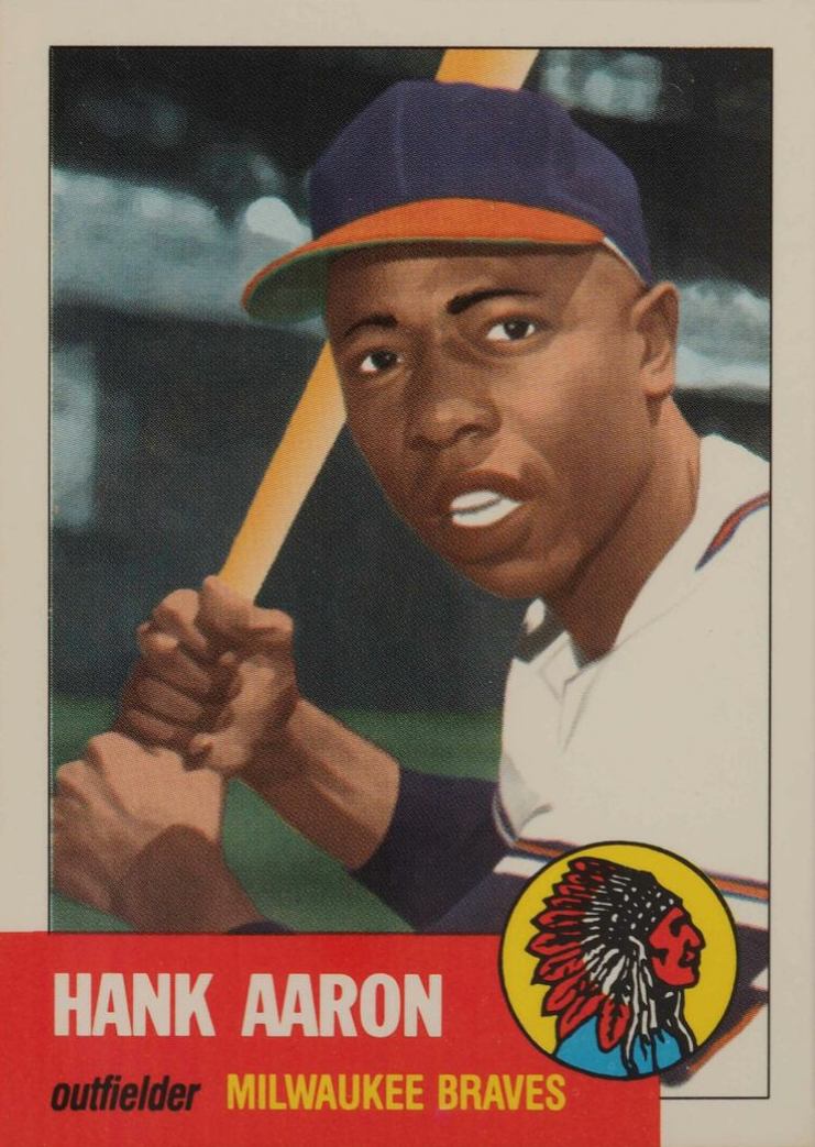 1991 Topps Archives 1953 Reprints Hank Aaron #317 Baseball Card