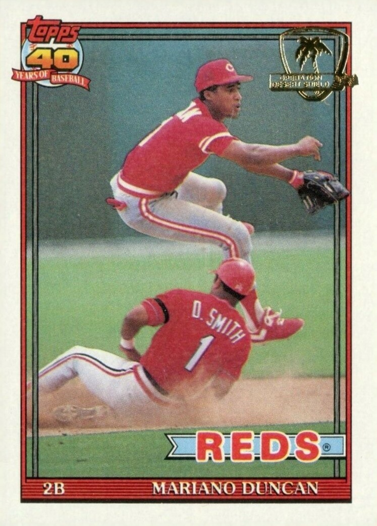 1991 Topps Desert Shield Mariano Duncan #13 Baseball Card