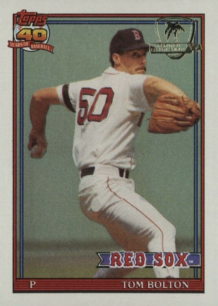 1991 Topps Desert Shield Tom Bolton #37 Baseball Card