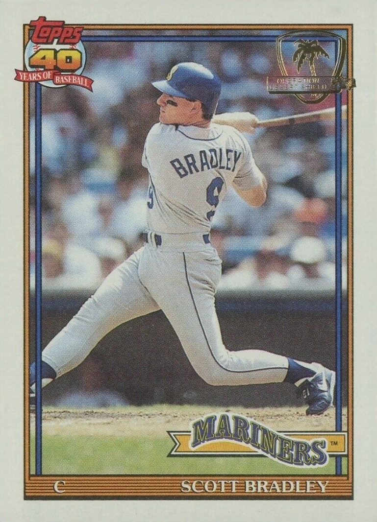 1991 Topps Desert Shield Scott Bradley #38 Baseball Card
