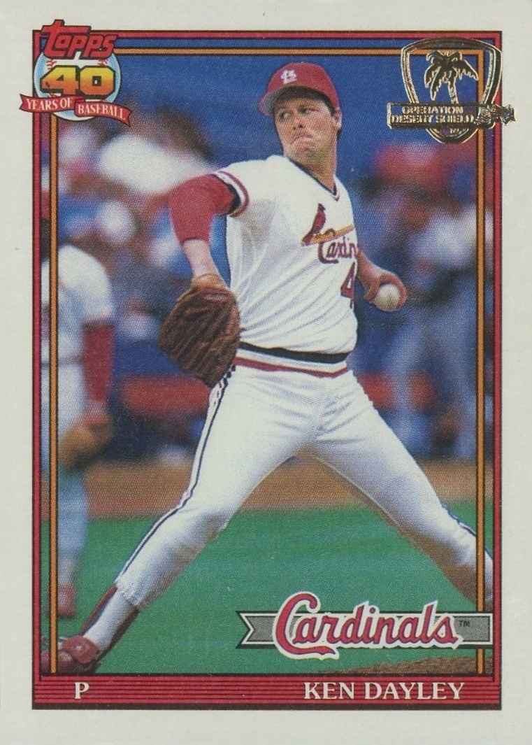 1991 Topps Desert Shield Ken Dayley #41 Baseball Card