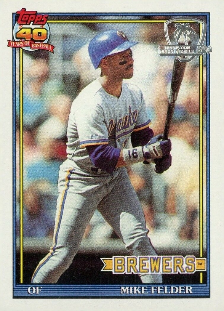 1991 Topps Desert Shield Mike Felder #44 Baseball Card