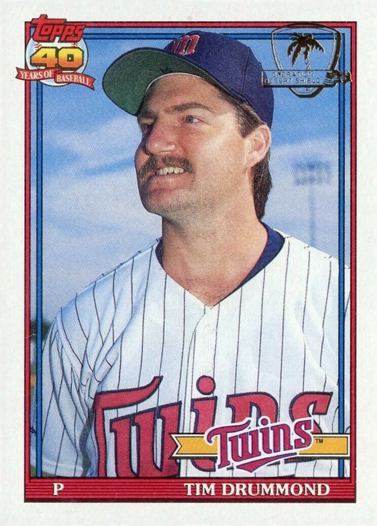 1991 Topps Desert Shield Tim Drummond #46 Baseball Card