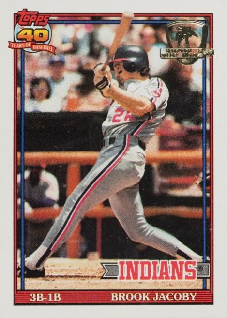 1991 Topps Desert Shield Brook Jacoby #47 Baseball Card