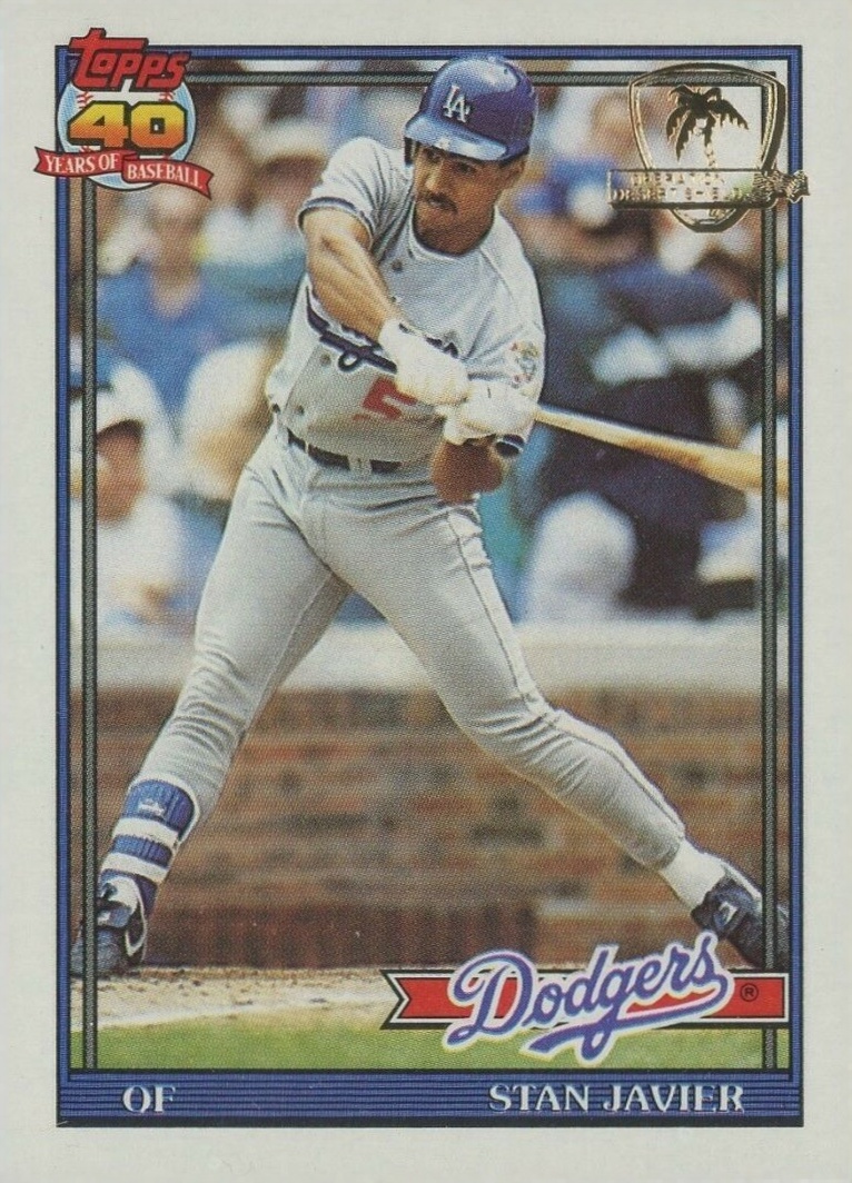 1991 Topps Desert Shield Stan Javier #61 Baseball Card