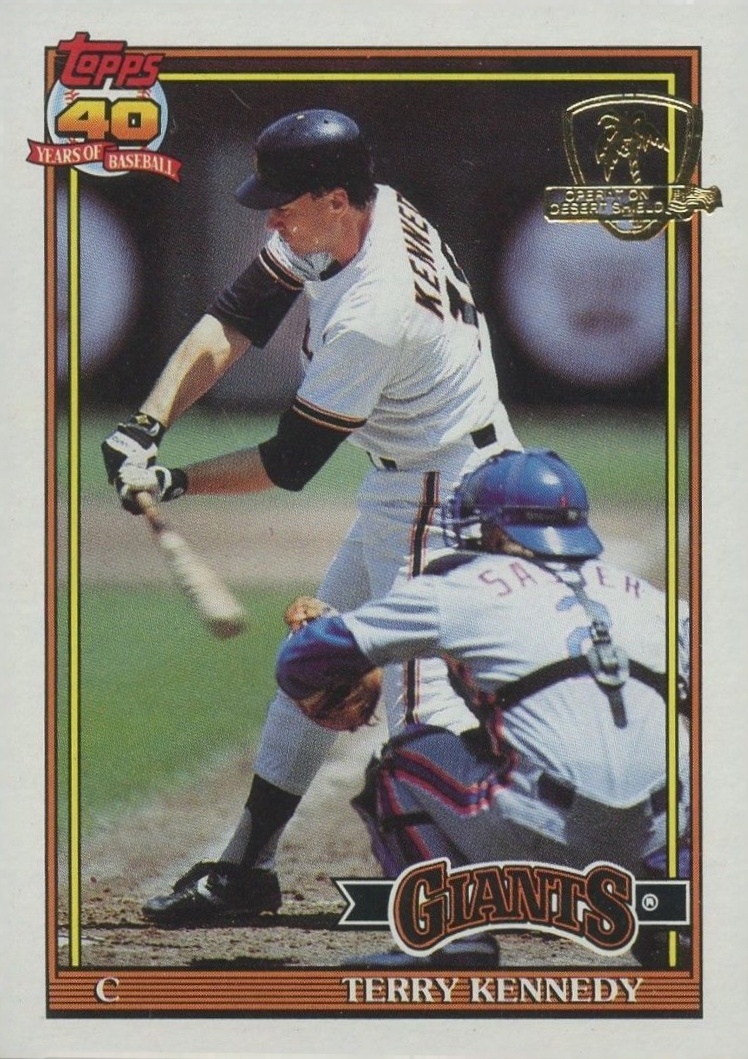 1991 Topps Desert Shield Terry Kennedy #66 Baseball Card