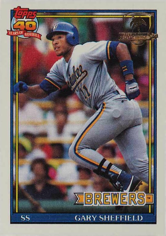 1991 Topps Desert Shield Gary Sheffield #68 Baseball Card