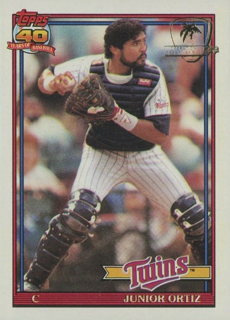 1991 Topps Desert Shield Junior Ortiz #72 Baseball Card