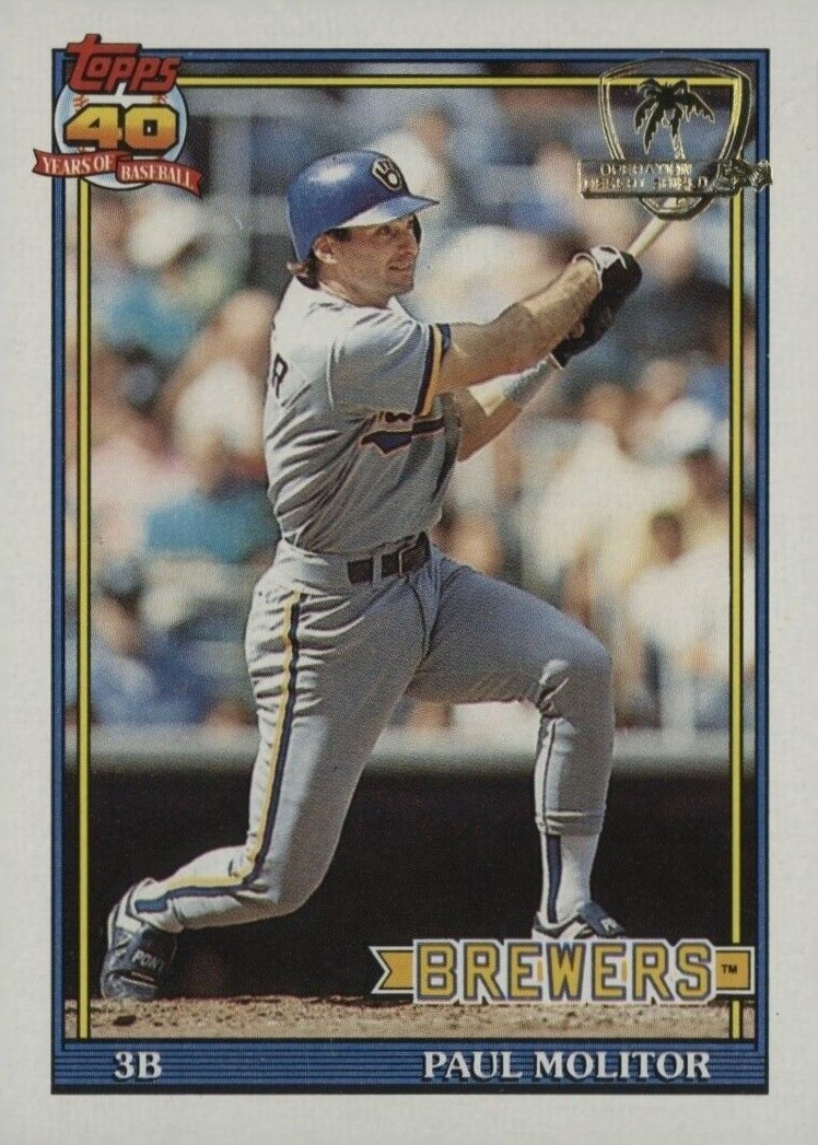 1991 Topps Desert Shield Paul Molitor #95 Baseball Card