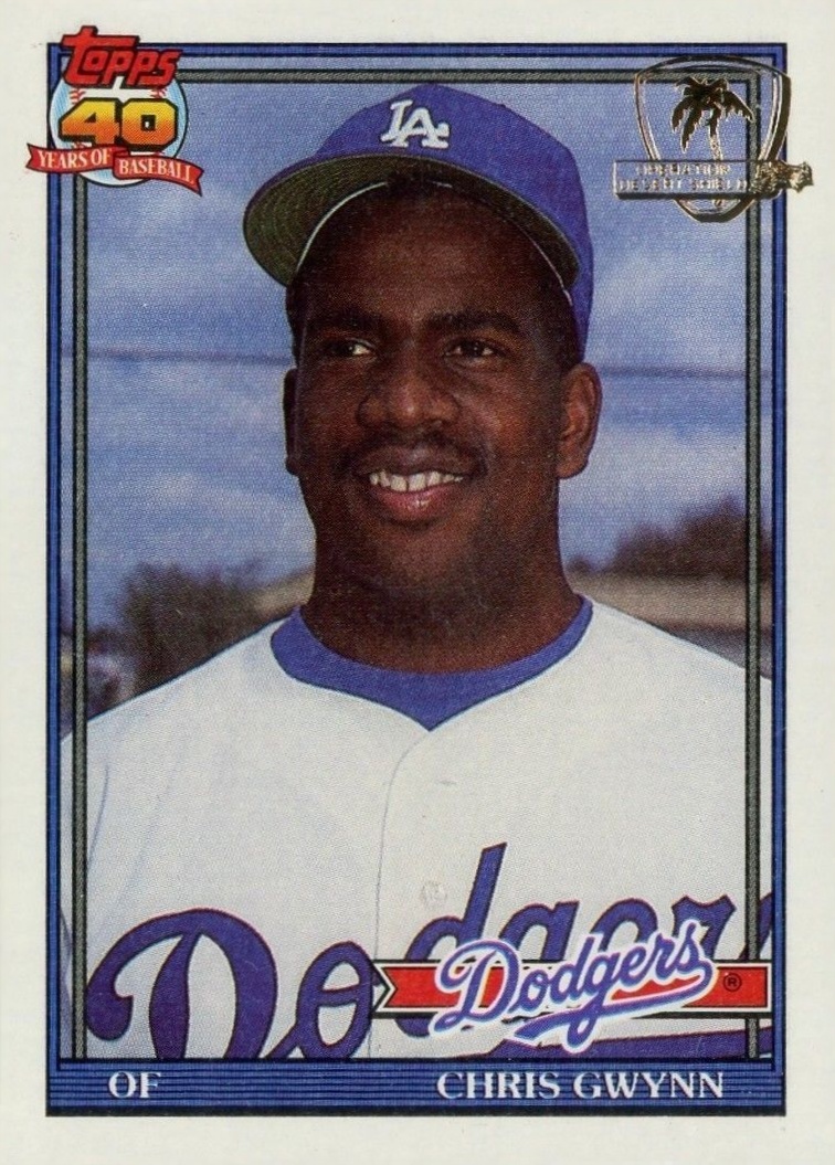 1991 Topps Desert Shield Chris Gwynn #99 Baseball Card