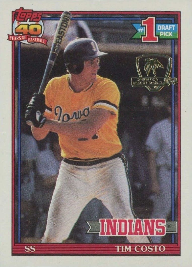 1991 Topps Desert Shield Tim Costo #103 Baseball Card