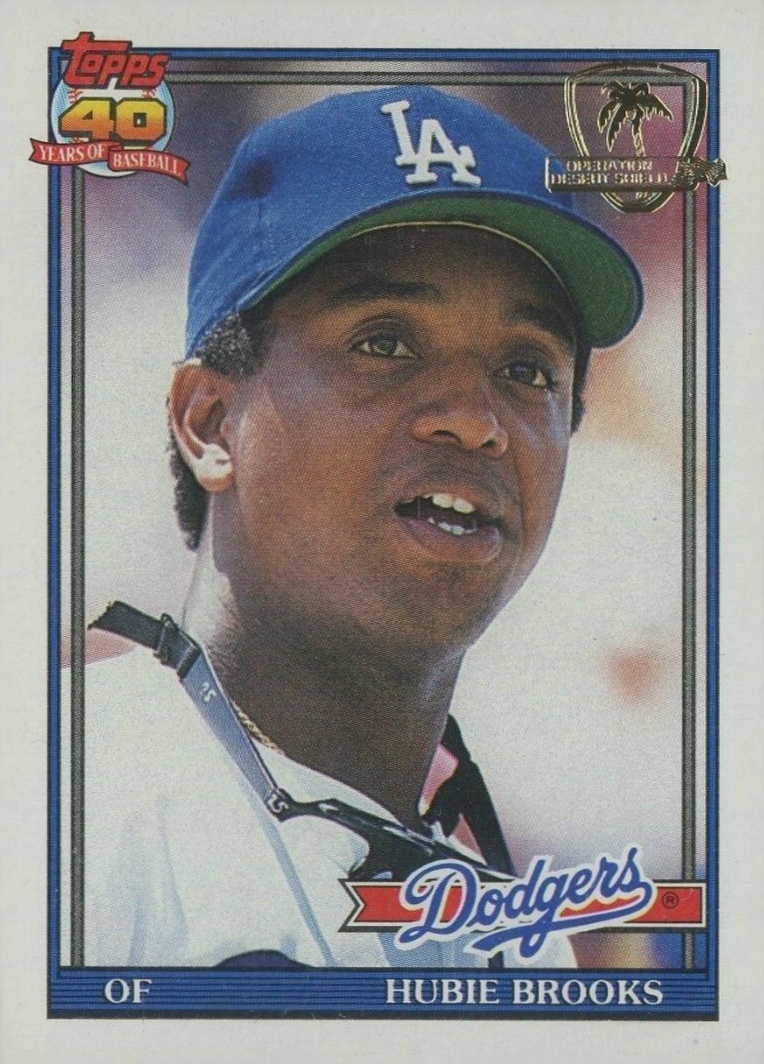 1991 Topps Desert Shield Hubie Brooks #115 Baseball Card
