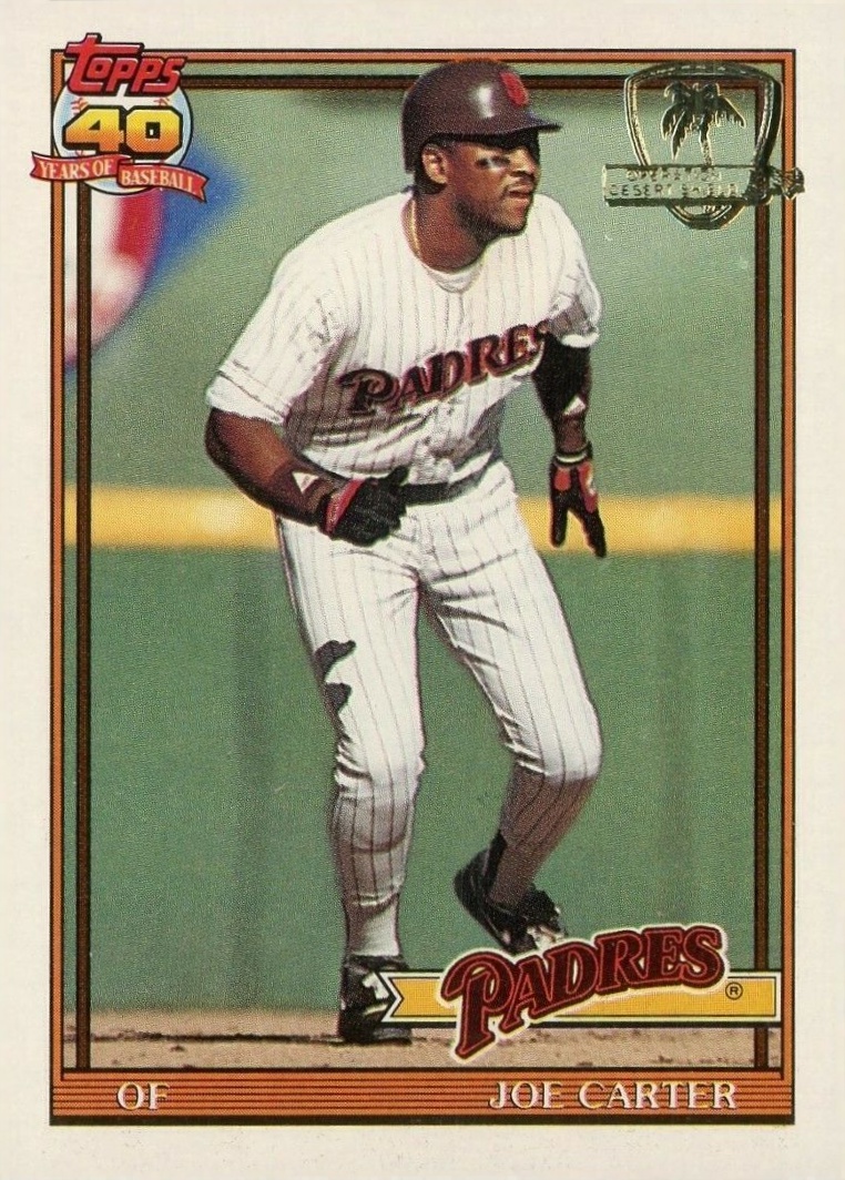 1991 Topps Desert Shield Joe Carter #120 Baseball Card