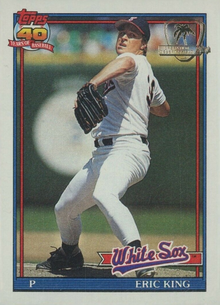 1991 Topps Desert Shield Eric King #121 Baseball Card