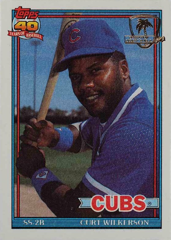 1991 Topps Desert Shield Curt Wilkerson #142 Baseball Card