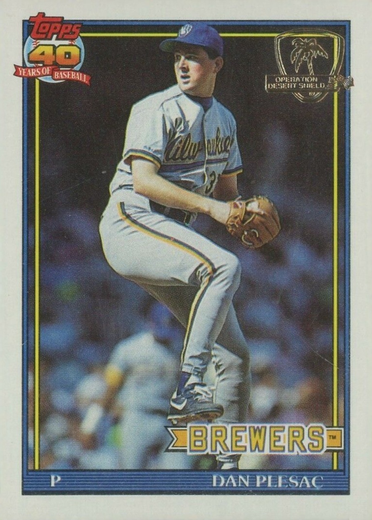 1991 Topps Desert Shield Dan Plesac #146 Baseball Card