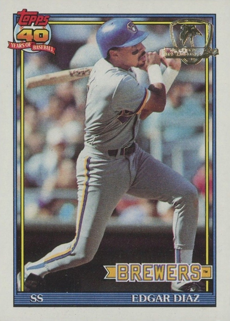 1991 Topps Desert Shield Edgar Diaz #164 Baseball Card
