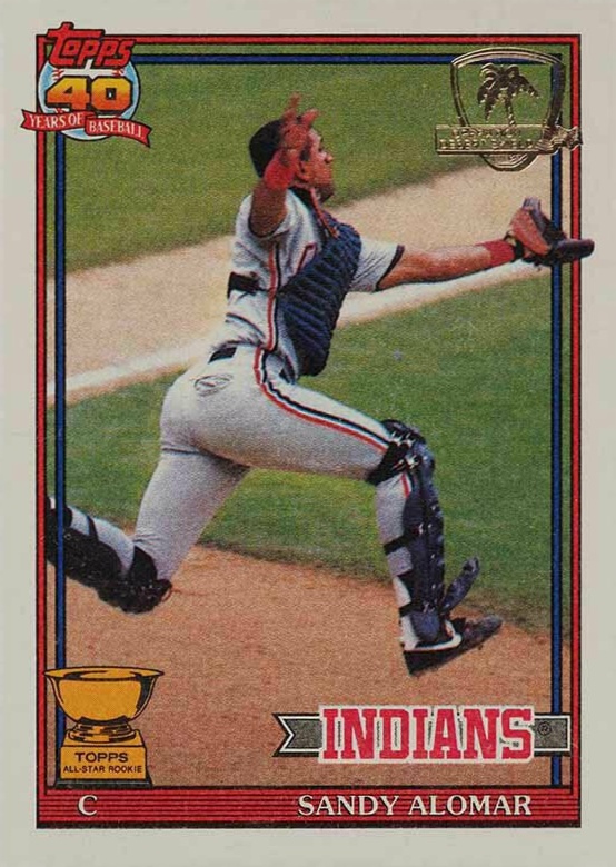 1991 Topps Desert Shield Sandy Alomar Jr. #165 Baseball Card