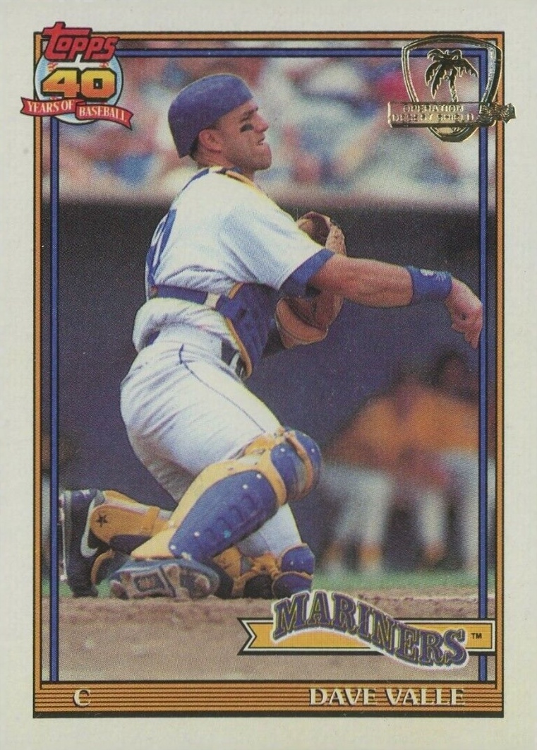 1991 Topps Desert Shield Dave Valle #178 Baseball Card