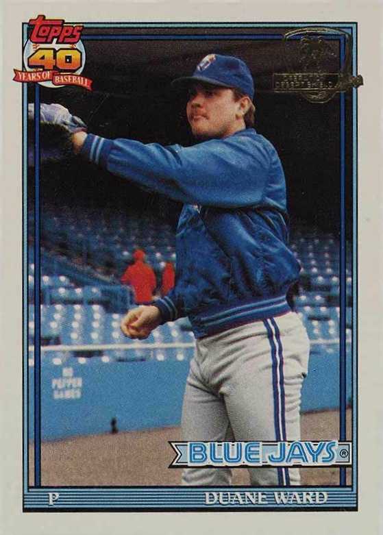1991 Topps Desert Shield Duane Ward #181 Baseball Card