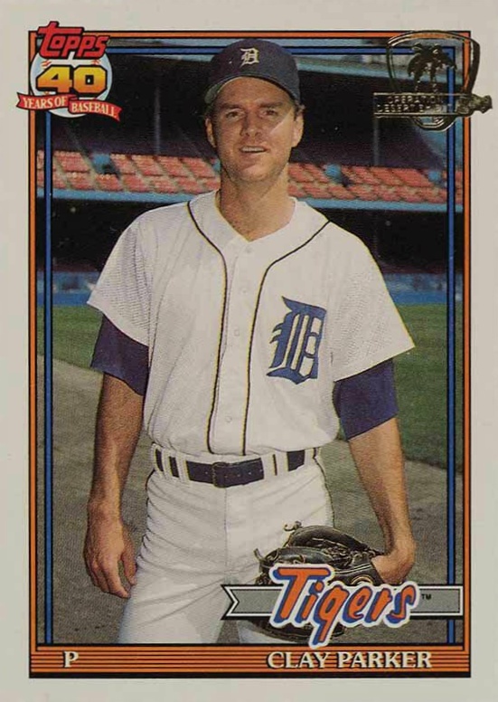 1991 Topps Desert Shield Clay Parker #183 Baseball Card