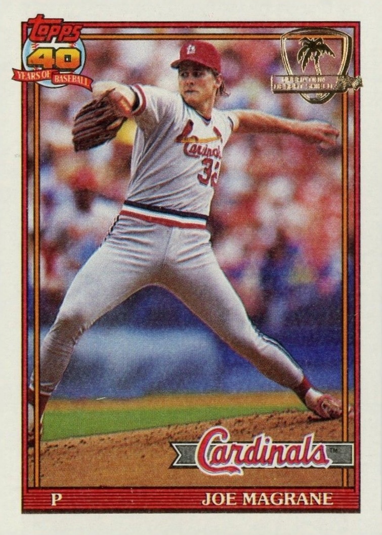 1991 Topps Desert Shield Joe Magrane #185 Baseball Card