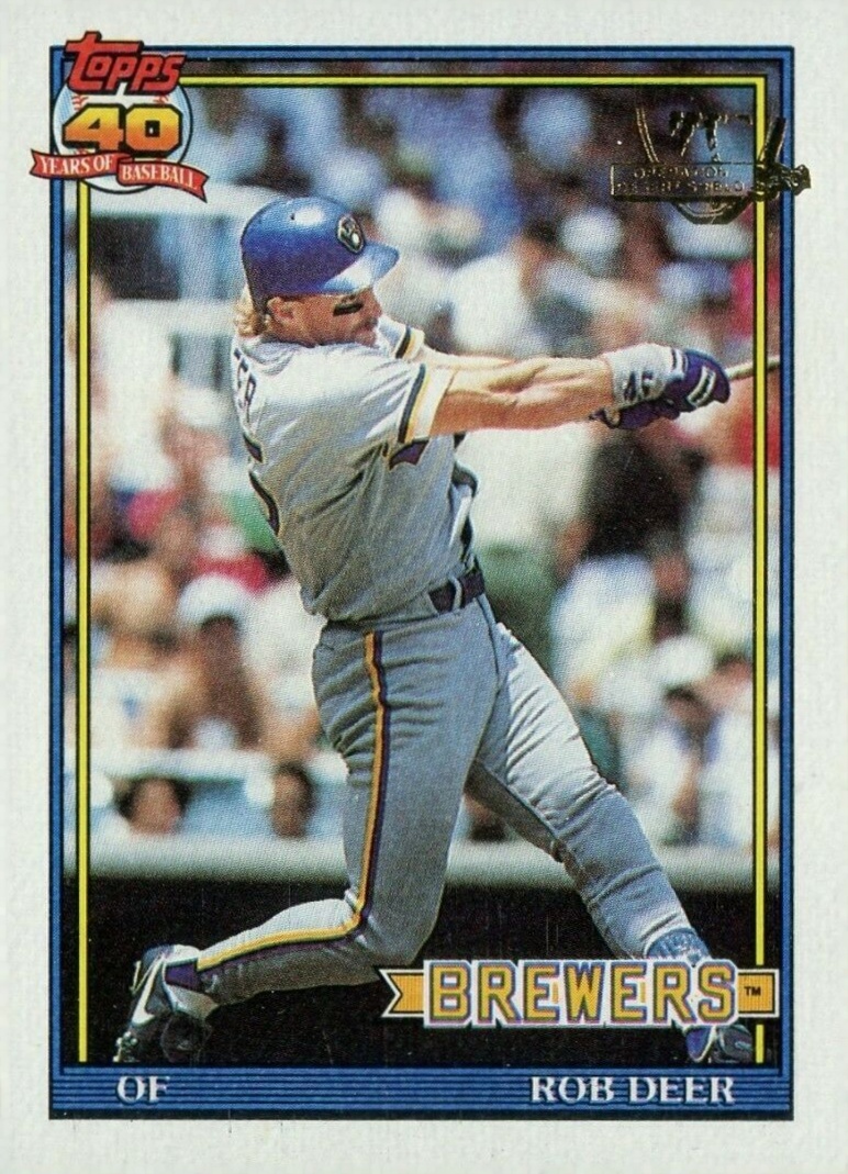1991 Topps Desert Shield Rob Deer #192 Baseball Card