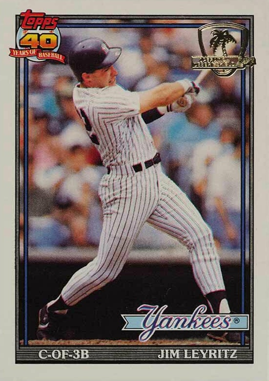 1991 Topps Desert Shield Jim Leyritz #202 Baseball Card