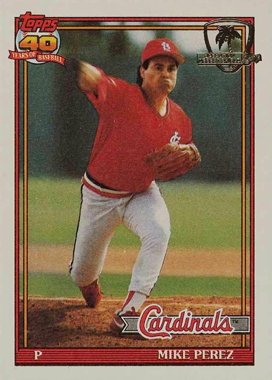 1991 Topps Desert Shield Mike Perez #205 Baseball Card
